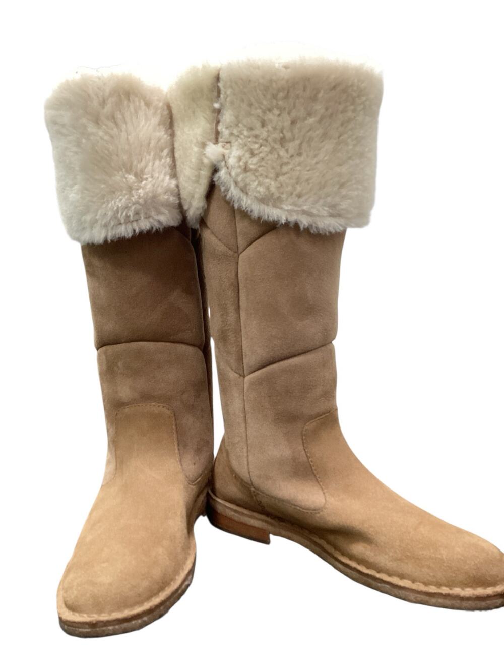 UGG Tall Boots Women’s Size 7 ‘Samantha’ Suede And Sheepskin Camel Color